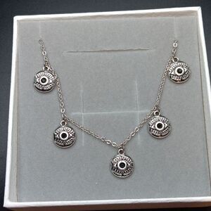 New‎ Evil Eye Pendant Necklace Black And Silver